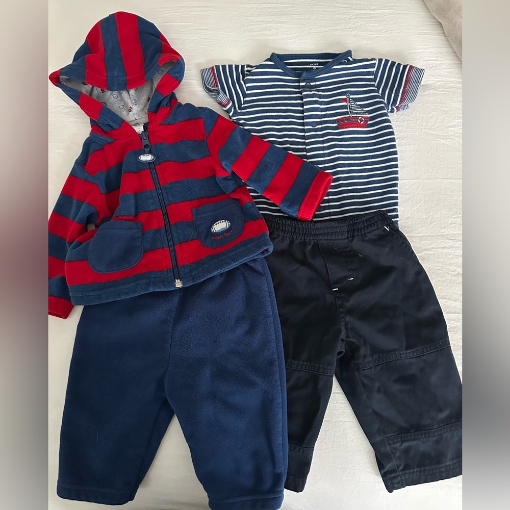 Baby Boy Outfits, 4 Pieces, Size 6 Months